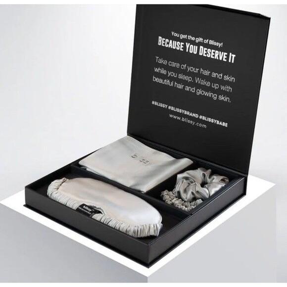 Blissy 100% Mulberry Silk 4PC Standard Pillowcase Dream Set NEW - Picture 1 of 6